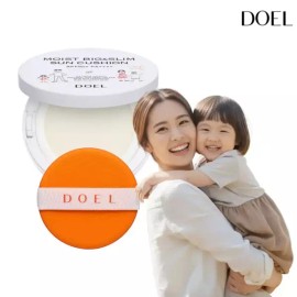 Doel 본품 1개 도엘 DOEL 100% 무기자차 촉촉 빅앤슬림 선쿠션 SPF50+ PA++++ 영유아부터 온 가족 사용 27g DOEL 100% Mineral Sunscreen Moisturizing Big & Slim Sun Cushion SPF50+ PA++++ for All Ages, 27g