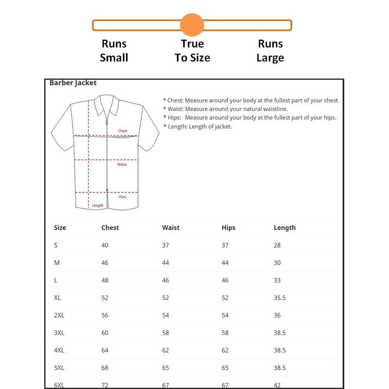 CHARLENE Classic Barber Zip Jacket with Collar (Medium, White)