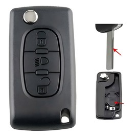 3 Button Car Key Replacement for Citroe-n C1 C2 C3 C4 C5 C6 Dispatch Berlingo Grand Picasso, Peugeot 307 407 Partner Expert Key Cover Case Accessories
