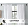 KAMANINA Curtain Rods for Windows 48 to 84 Inch, Black