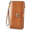 Collections Etc RFID-Blocking Clutch Wallet with Detachable Wrist Strap