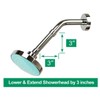 Purelux Shower Arm Extension, Shower Head Extender 4 Inches, Chrome