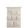 ARESACHI ウォールポケット 壁掛け収納 吊り下げ 3段 7ポケット小物収納 玄関 郵便物 手紙 オフホワイト
