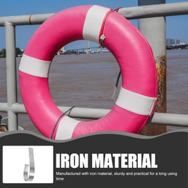 BESPORTBLE Life Ring Holder: Life Ring Hanger Rack Stainless Steel Swimring Bracket Pool Safety Hook for Boats, Swimming Pools and Outdoor Use