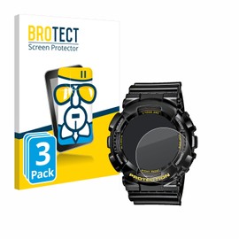 BROTECT Protective Glass for Casio G-Shock GA-110GB-1A (Pack of 3) Protective Film Tempered Glass [Extremely Scratch-Resistant 9H, Anti-Fingerprint, Ultra Transparent]