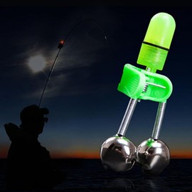 JJLFresheners 3Pcs Fishing Accessories Fishing Rod Tip Bite Alert Alarm Twin Bells with Night LED Light Lamp Fishing Bite Indicators Hunting and Fishing