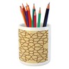 Ambesonne Antique Pencil Pen Holder, Star Shapes on Retro Design