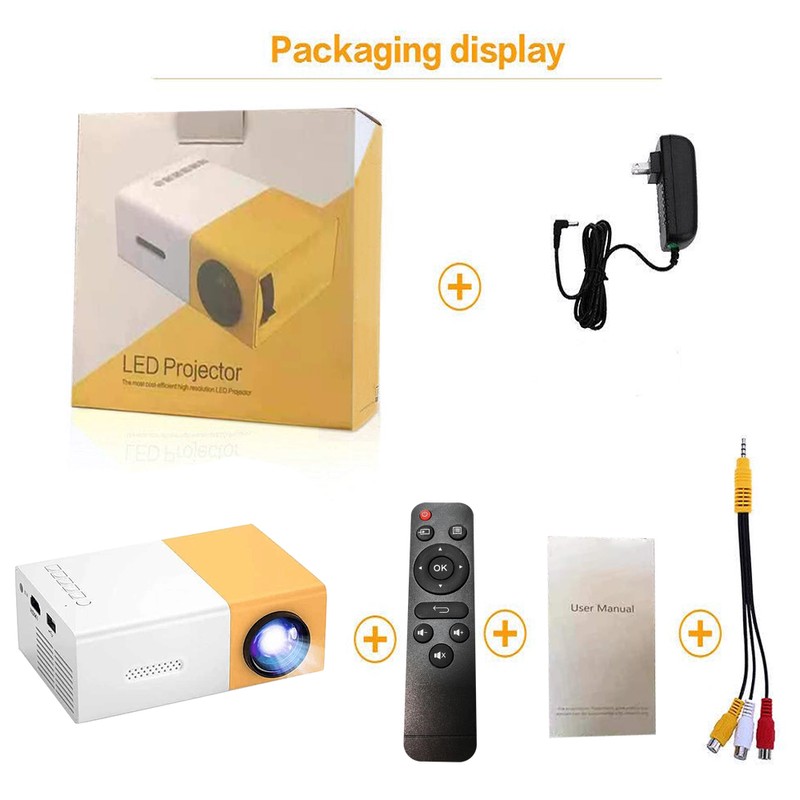 YG300 Mini Projector Audio YG-300 HD USB Mini Projector Support