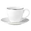 Lenox Continental Dining Platinum Cup and Saucer, 1.15 LB, White