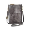 Duna Leather Shoulder Bag (Grey)