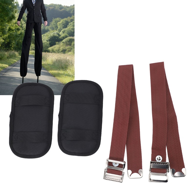 2PCS Drywall Stilt Protective Comfortable Adjustable Stilt Leg Straps Padded