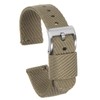 HARFINGTON Khaki Nylon Watch Band 18mm Width Premium Nylon Strap,
