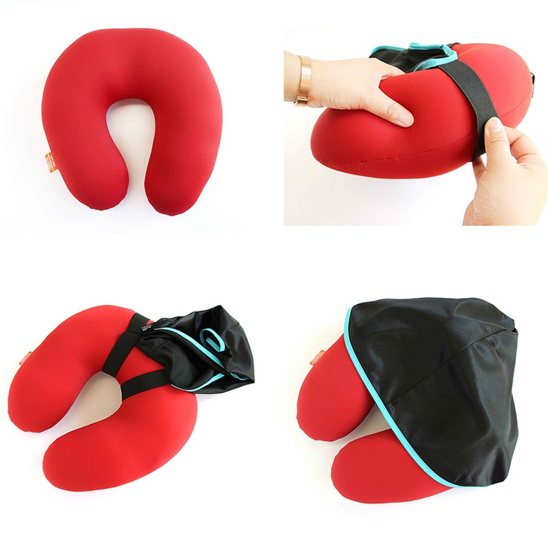 Set on a Travel Neck Pillow, No Showing Your Sleeping
