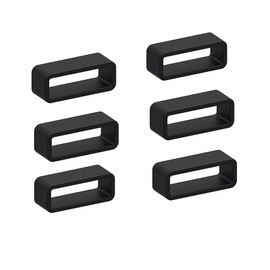 Elifel Watch Band Loop 22mm Strap Rings Pack of 4 Silicone Leather Rubber Strap Replacement Holder Keeper Resin Belt Durable Fastener Retainer