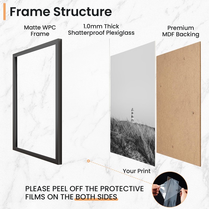 Venusmiles 16x16 Picture Frame, Display 16x16 Photo Frames - High