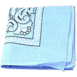 Bandana with original Paisley pattern in light blue