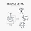 ROMANTICWORK Cross Necklace for Men 925 Sterling Silver Three Nail