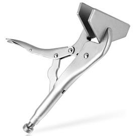 NATGAI 1 Pack 10 Inch Locking Sheet Metal Clamp, Welding Pliers with Adjustable Opening, Nickel Plated Carbon Steel Duckbill Locking Plier for Metalworking, Sheet Metal Bending and Clamping (1 Pack)