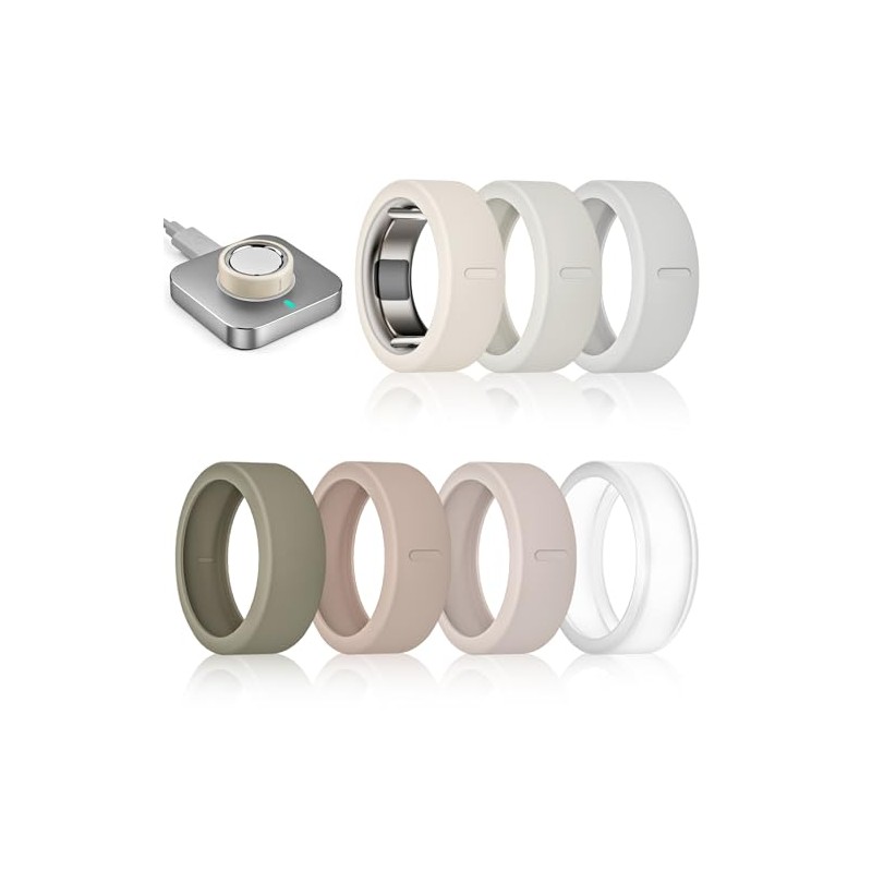 7 Pack Silicone Ring Covers for Oura & RingConn -