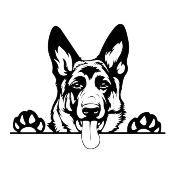 Car Sticker 25 cm Black German Shepherd Car Sticker Black