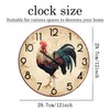 XNM Round Rustic Wall Clocks for Kitchen Living Room Decor