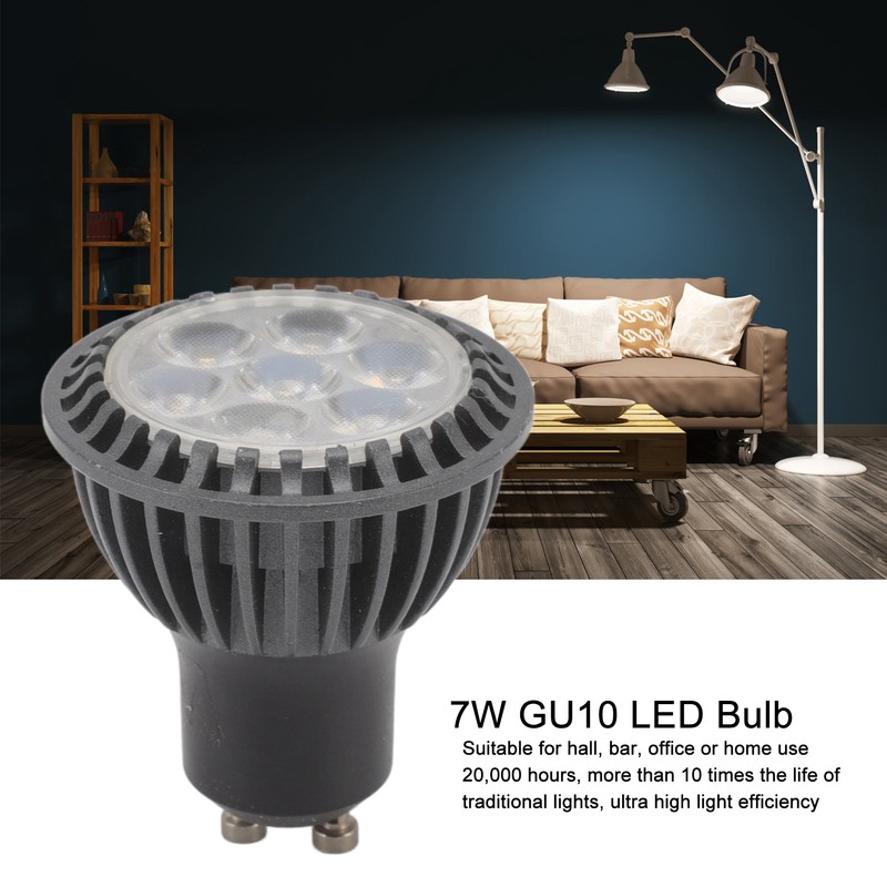 2pcs 7W GU10 LED Light Bulb 6000K White Light LED