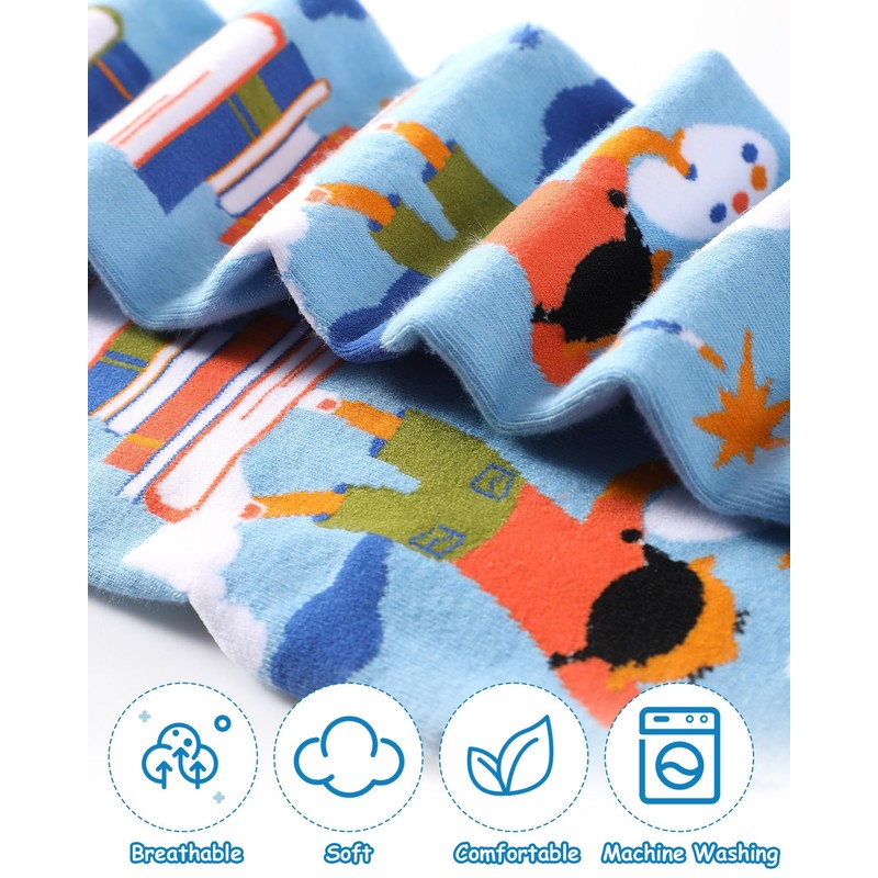 Liitrsh 12 Pairs Book Lovers Socks Gifts for Women Men