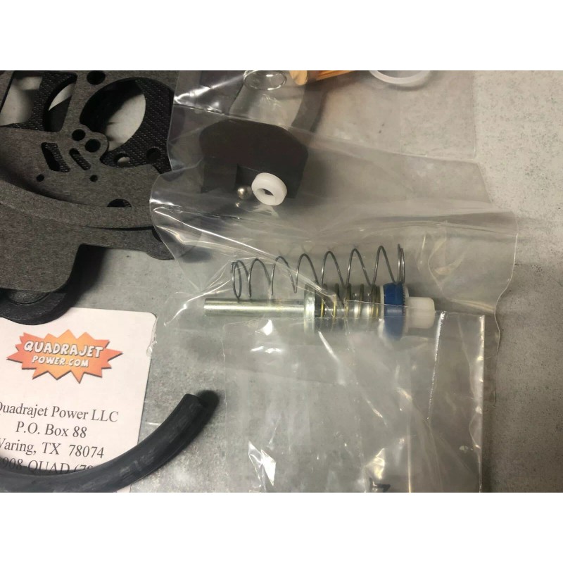 Quadrajet Complete Premium Rebuild Kit. Float and filter included Chevy