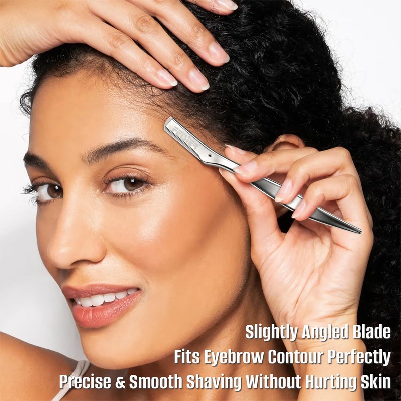 FEISIER Metal Eyebrow Razor, Professional Facial Razors for Women &
