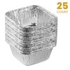 PLASTICPRO Disposable 4.25'' X 4.25 X 2'' Inch Square Aluminum