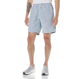 UNIONBAY Men's Marina Cotton Slub Elastic Pull-on Shorts, Tidal Wave, Large