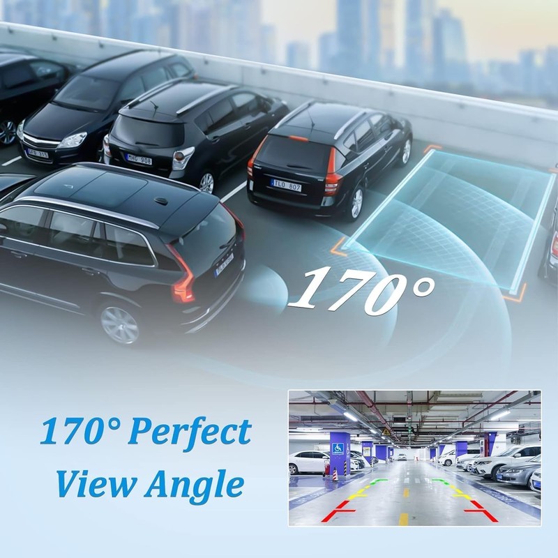 CAMECHO Backup Camera Rear View Camera Waterproof 170° Wide Angle