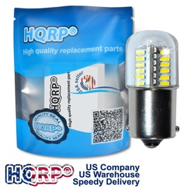 HQRP 48 LEDs Omni Bulb BA15s Bayonet Base SMD 3014 Clear Cover Soft White Compatible with ## 1156 1141 1056 93 1093 1210 Bargman 30-78-533 Casita RV Porch/Bath Lights Replacement