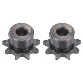 sourcing map Chain Roll Gear 8 mm Bore 3/8 Inch Distance 9 Tooth Single Beach Type B Chain Sprocket A3 Carbon Steel Roller Chain Sprocket for ISO 06B Chain Pack of 2
