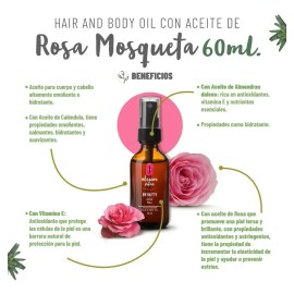 Aceite Para Cabello Con Aceite Esencial De Rosa 60ml