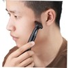 2-in-1 Rechargeable Electric Nose Hair Trimmer Sideburns Remover Set Black