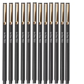 MARVY UCHIDA - LE PEN Pack of 12 Black Micro Fine Point Le Pens Acid Free Non Toxic Smudge Proof