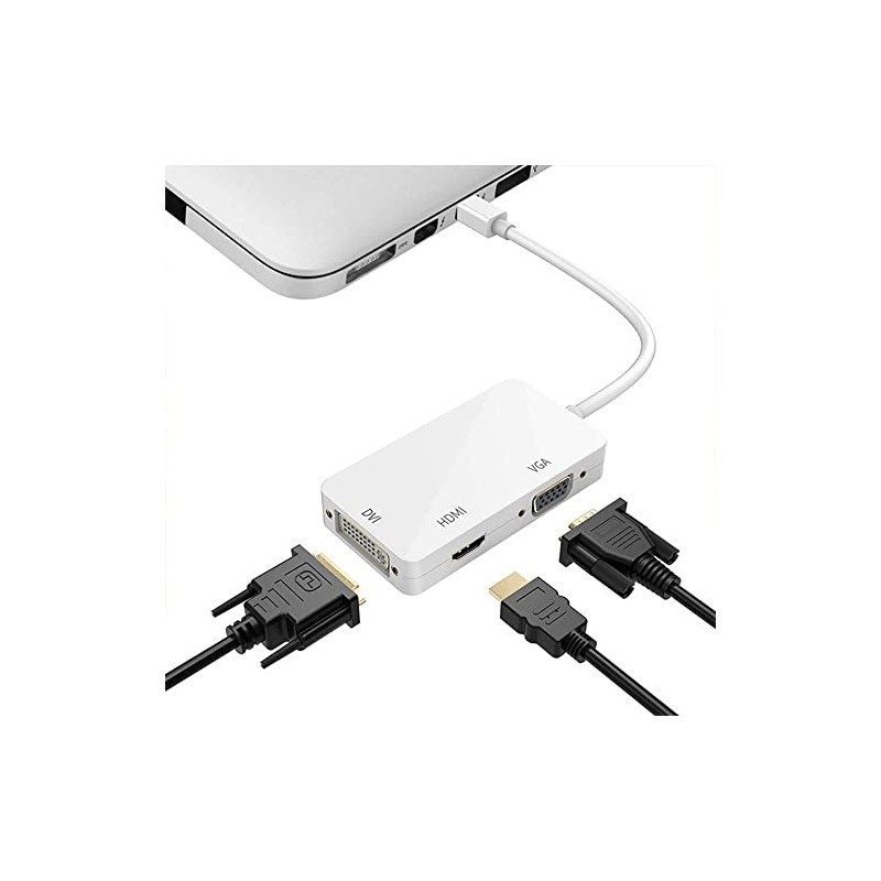 3 in 1 Mini DP to HDMI, DVI, VGA 4K