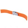 Gleader Orange Rubber Watch Strap Band Deployment Buckle Waterproof 22mm