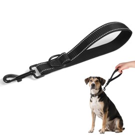 JIYIN 29cm Starke Kurze Hundeleine, Hunde Leine Kurz Reflektierende Leinen Trainingsleine für Hunde Kurzleine Hund Schleppleine für Große und Mittlere Hund