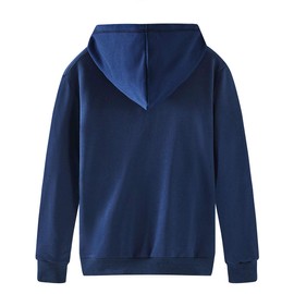 Spring&Gege Youth Solid Full Zipper Hoodies Soft Kids Hooded Sweatshirt for Boys and Girls Size 11-12 Years Navy Blue