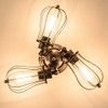 Vintage Ceiling Light Industrial Rotatable Semi-Flush Mount Ceiling Light Metal