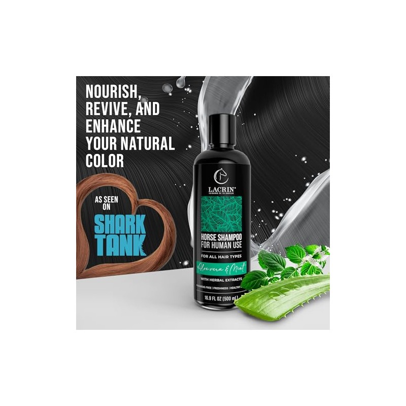 Lacrin Menta & Aloe Vera Champu de Caballo para Uso