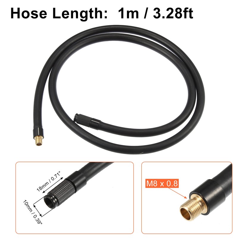 QUARKZMAN Car Tyre Inflator Extension Hose 1 cm Chuck Adapter