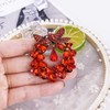 LAXPICOL Broche de Corona de Cristal Rojo Brillante para Ropa,