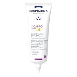 ISISPHARMA CICAPRO Crema SPF50+ 40 ml - Crema solar reparadora - Rostro y cuerpo - Pieles irritadas, dañadas, expuestas al sol o después del sol - Fab