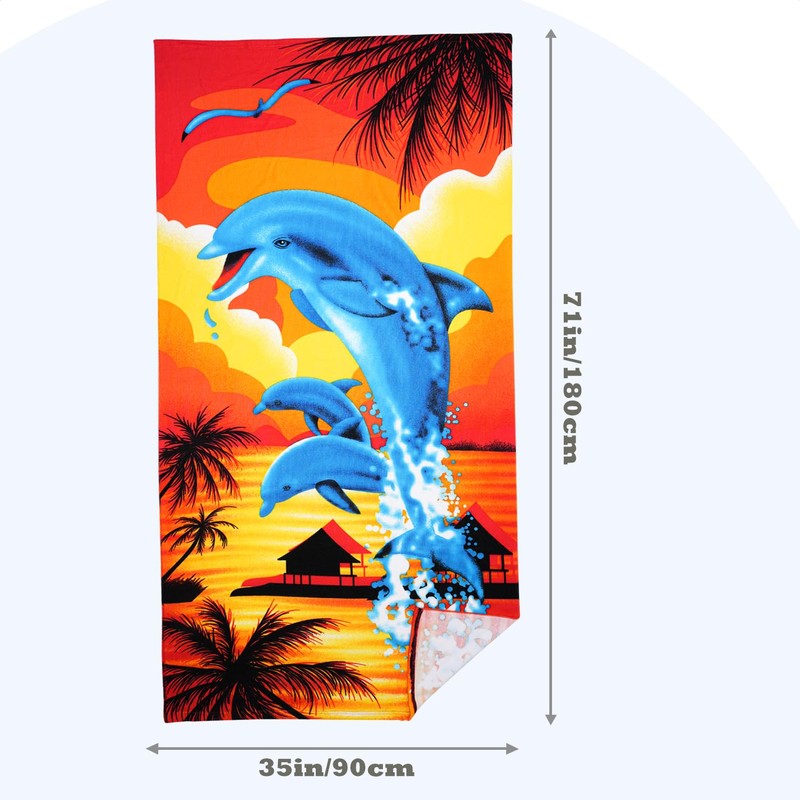 Tyrafry Microfiber Sand Free Beach Towel Soft & Absorbent, Fast