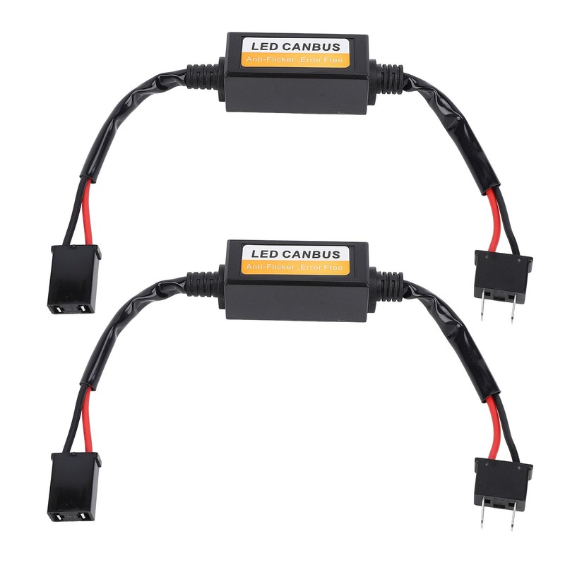 2 Piece H7 LED Headlight Decoder, Waterproof Plug and Play