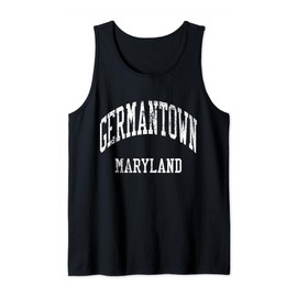 Germantown Maryland Retro 70s College Sports Style Tank Top