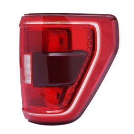 Tsomony - For 2021 2022 2023 Ford F150 XLT Right Tail Light Brake Lamp With Blind Spot Passenger Side Replacement Red+Clear Lens